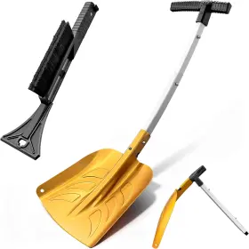 Car-076 Artipoly Snow Shovel With Ice Scraper And Brush Extendable Lightweight Aluminum Handle
