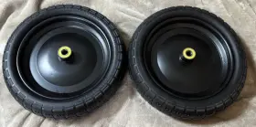 13999-002 Asdfght 13 Inch Flat Free Wheels For Gorilla Cart Wheelbarrow Garden Trolleys 2-pack