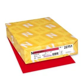 B000095s4q Astrobrights Neenah 65lb Re-entry Red Card Stock 8.5x11 250 Sheets