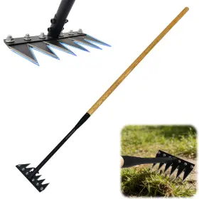 Ccp01 Atfverdex Gardenia Weeding Rake 2.0 60 Inch Forged Iron With Black