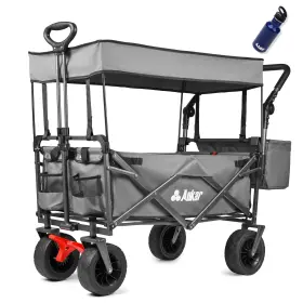 Aukar 705346457456 Collapsible Canopy Wagon - Heavy Duty Utility Outdoor Foldable Garden C