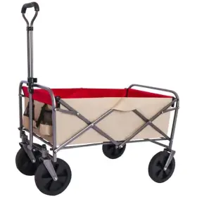 Autmoon 493527072130 3.9 Cu. Ft. Steel Wagon Cart 150 Lbs. Load Collapsible Portable