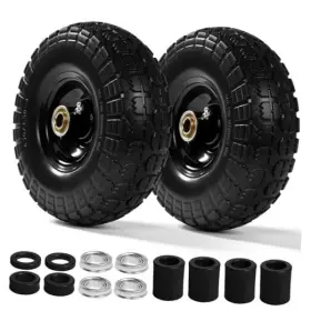 915123 Backyard Expressions 10 Inch 13 16 Flat-free Pu Tire 2-pack