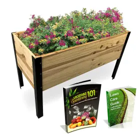 911214-nw Backyard Expressions Patio · Home Garden Wooden Raised Planter Box With Steel Legs-elevated Outdoor Bed K
