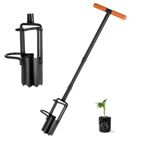 Baraystus 721545159670 Bulb Planter Tool Long Handle Tulip With Serrated