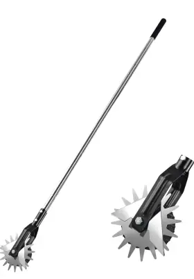 Baraystus 764690226194 Wheel Rotary Edger Lawn Tool Grass Edge Trimmer Sidewalk Manual Black
