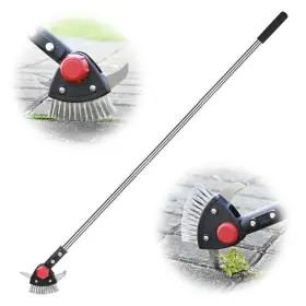 Jdus1170 Baraystus Crack Weeder Long Handle 3-in-1 Adjustable Crevice Cleaning Black