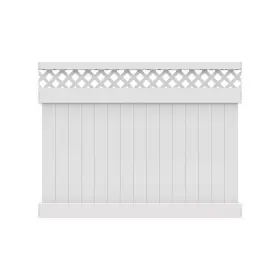 73040108 Barrette Outdoor Living 20% Off Free Shipping Anderson 6 Ft. X 8 White Lattice Top Vinyl Fence Pane
