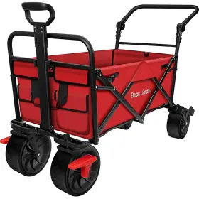 Beau Jardin 011716567680 Collapsible Foldable Push Pull Folding Beach Wagon 350lbs Heavy D