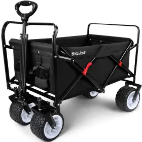 Beau Jardin 897105984566 Folding Beach Wagon Cart 330 Pound Capacity Collapsible Utility Camping Groce