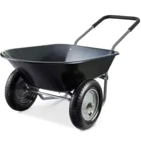 Sky2705 Best Choice Products 5 Cu. Ft. Black Plastic Wheelbarrow With Padded Handles