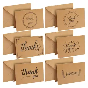 B01n1rhaky Best Paper Greetings Rustic Thank You Cards With Envelopes - 36-pack 4 X 6 In