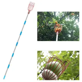 Bestfire 917912973961 Fruit Picker Tool 10-foot Picking Pole With Basket Telescoping Lightw