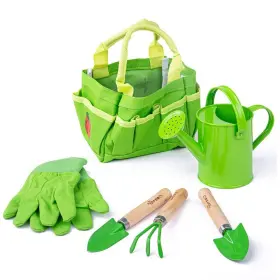 Bj279 Bigjigs Toys Gardening Tote Bag With Tools