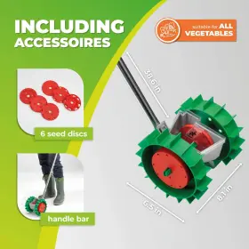 Bio Green 055320010050 Ergonomic Hand Seeder Super Incl. 6 Sowing Discs Abs Plastic And Uv- #2