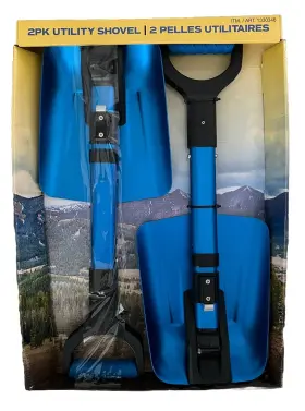 Birdrock Home 810004150171 Emergency Utility Shovels Portable Blue 2 Pack