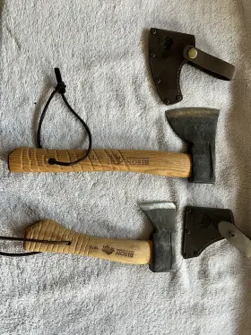 01252125 Bison 1879 Lot Of 2 Used Hatchets In Nice Condition #3