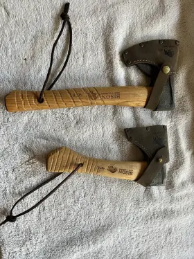 01252125 Bison 1879 Lot Of 2 Used Hatchets In Nice Condition