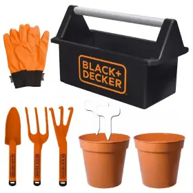 Black Decker 313099465408 And Open Garden Toolbox Complete With Eight Piece Tools Set