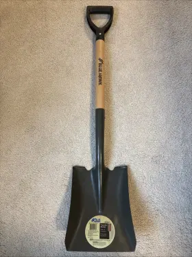 B11623 Blue Hawk Brand New 38in Transfer Shovel With Strong D Handle And Wooden Shaft