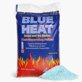 Az-bh-50 Blue Heat 2 Pack Ice Melt Pellets Deicer And Snow Removal For Driveway 50 Lbs