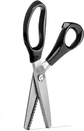Jj-jd-hs-01 Bluesnail Stainless Steel Pinking Shears Comfort Grip Handled Serrated Black