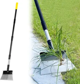 Blumetrec 313108296238 Garden Flat Shovel Heavy Duty Multifunctional Cleaning With 60 Inch Adjustab