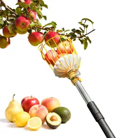 Frp-001-11 Blumetrec 13.5ft Fruit Picker Apple Tool With Adjustable Pole And Basket Long