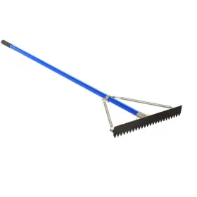 12-224 Bon Tool Landscaping Rake 30 Inch Heavy Duty Base/lute Asphalt With 6ft Aluminum Handle