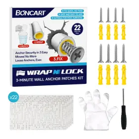 Drr-001 Boncart Wrapnlock Drywall Anchor Repair Kit - Fast Loose Fix No White