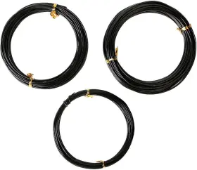 Boncas 702679025987 Quality Black Long Lasting Bonsai Training Wire Set Of 3 Sizes - 1.0mm
