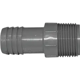 Uppa-10 Boshart Pipe Adapter 1 In Mpt X Insert Polyethylene Gray