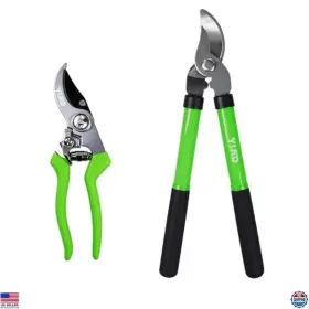 27610 Brand Aibovi 2-pack Heavy Duty Garden Pruning Shears And Loppers For Tree Trimming Gardening