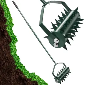 3jiao Brand Perfin Yj Mla Green Lawn Aerator Manual Tool With Detachable Steel Blade