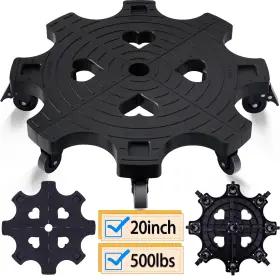 Ty315 Brand Techyang 20 Inch Plant Caddy With Wheels - Wheel Size 2in Qty 9pcs Load 500lbs