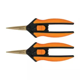 2009115 Branded 6 Inch Titanium Micro-tip Pruning Shears With Softgrip Handles 2-pack