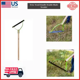 2915300 Branded Ames 36 Inch Wood Handle Double Blade Weeder New