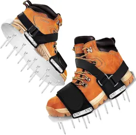 Branded 313022055010 Lawn Aerator Shoes Aluminum Soleplate Sandals With Stainless Steel Spikes Aerat