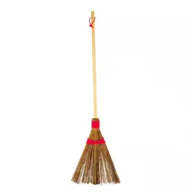 5593 Branded Ultimate Garden Broom Red Eco Friendly Hand Crafted 100% Renewable Coconut Palms