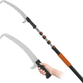 Branded 750872349560 20ft Reach Pole Saw For Tree Trimming Telescoping Pruner Extendable With 3
