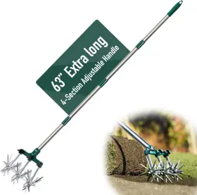 Branded 762917237169 Rotary Cultivator 25 Inch -63 Extra Long Adjustable Gardening Tiller And