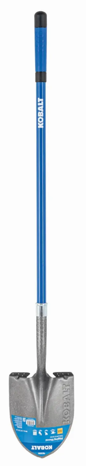 Prl-f-k34710 Branded Kobalt 40 In Fiberglass Handle Digging Shovel Heavy Duty Garden Tool