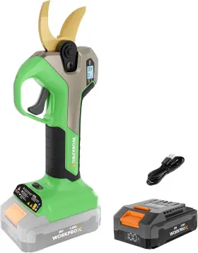 Wx125382ae Branded Electric Pruning Shears 1.26 Cut Brushless Motor Sk5 Blades 2ah Battery Lcd