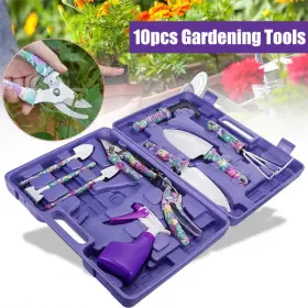Branded01 445000186171 Flower Print Gardening Set Watering Can Shovel Tool