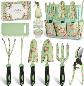 Branded01 445044568551 Gardening Tools 10 Piece Heavy Duty Garden Set With Handle Durable Fashion