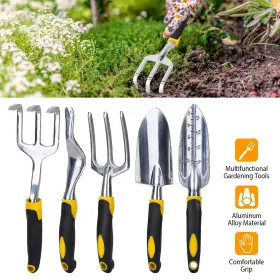 Nex53 Branded01 Gardening Hand Tool Set 5 Pack Aluminum Alloy Kit Lawn Care Tools For Outdoor
