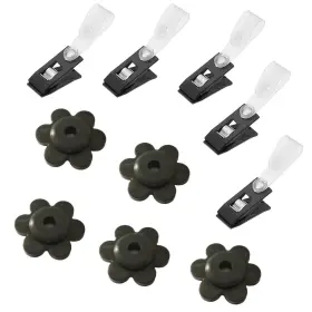03186 Bravecow Garden Flag Rubber Stopper And Clips 10 Pack Adjustable Anti-wind Holder For