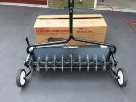 As-402 Brinkly Brinly Aerator Lawn Fertilizer Spreader Black
