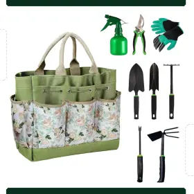 Brss Trading 039564150722 Gardening 9-piece Heavy Duty Carbon Steel Tool Set Rust-proof Er
