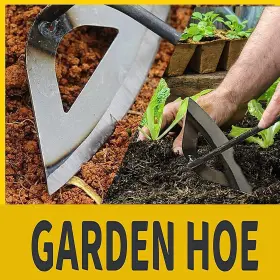Buerkeo 787997451786 Gardening Tools Hollow Hoe Allsteel Hardened Sharp Edge Garden Wee #2